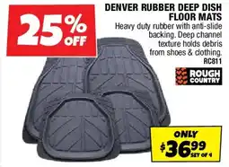 Autobarn Denver rubber deep dish floor mats offer