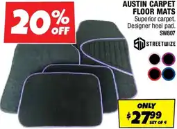 Autobarn Austin carpet floor mats offer