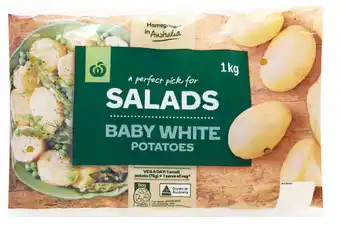Woolworths Wa washed white baby potatoes 1kg pack offer