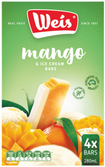 Woolworths Weis ice cream bars 280ml pk 4 – from the freezer offer