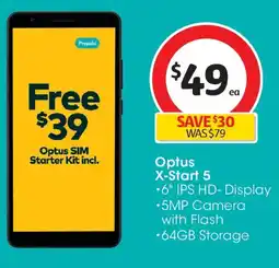Coles Optus x-start 5 offer