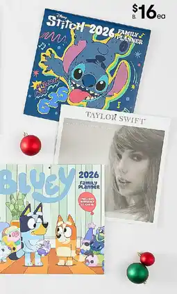 Kmart Stitch, taylor swift or bluey 2026 calendar offer