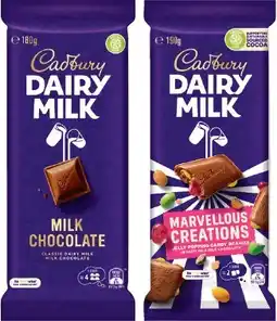 IGA Cadbury Chocolate Blocks 150‑190g Selected Varieties offer