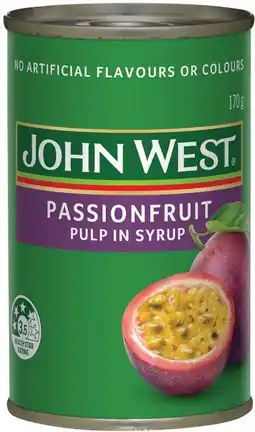 IGA John West Passionfruit Pulp In Syrup 170g offer