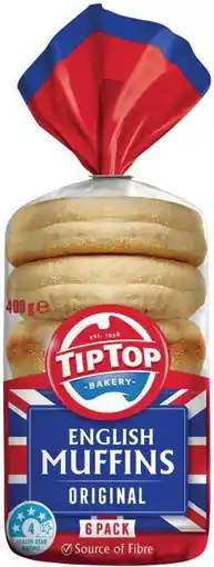 IGA Tip Top Muffins 6 Pack Selected Varieties offer
