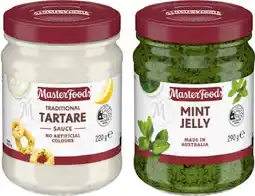 IGA MasterFoods Traditional Tartare Sauce 220g or Mint Jelly 290g offer