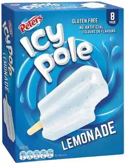 IGA Peters Icy Pole 8 Pack Selected Varieties offer