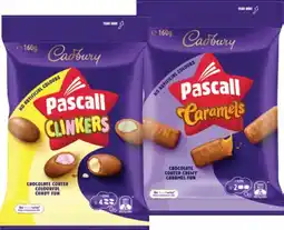 IGA Pascall Chocolate Share Bag 160-185g or Cadbury Bitesize 120-150g Selected Varieties offer