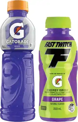 IGA Gatorade Fast Twitch 350mL or Gatorade 600mL Selected Varieties offer