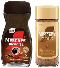 IGA Nescafé Blend 43 Instant Coffee 150g or Gold 90‑100g Selected Varieties offer