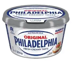 IGA Philadelphia Cream Cheese Spreadable Tub 250g Selected Varieties offer