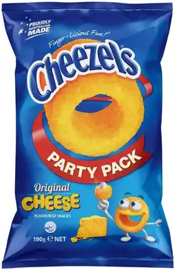 IGA Cheezels Original Cheese Party Pack 190g offer