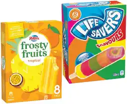 IGA Peters Frosty Fruits 6‑8 Pack or Life Savers Ice Block 8 Pack Selected Varieties offer