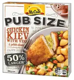 IGA McCain Pub Size Frozen Meal 480‑500g Selected Varieties offer