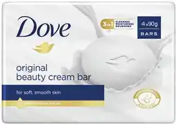 IGA Dove Beauty Cream Bar 4x90g Selected Varieties offer