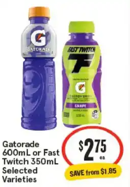 IGA Gatorade or Fast Twitch Selected Varieties offer