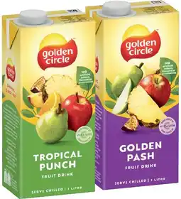 IGA Golden Circle Fruit Drink 1 Litre Selected Varieties offer