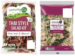 IGA Community Co Thai Style Salad Kit 285g or Asian Style Salad Kit 335g offer