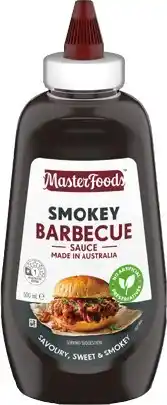 IGA MasterFoods Smokey Barbecue or Aussie Farmers Tomato Sauce 500mL Selected Varieties offer