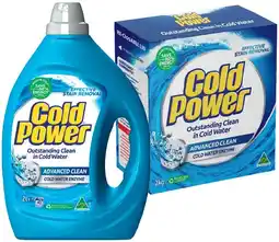 IGA Cold Power Laundry Liquid 2 Litre or Powder 2kg Selected Varieties offer