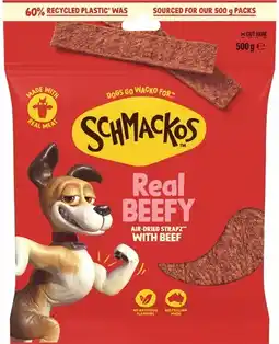 IGA Schmackos Strapz or Stix Dog Treats 450‑500g Selected Varieties offer