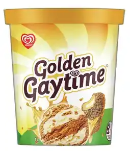 IGA Streets Golden Gaytime Ice Cream Tub 1 Litre or 4 Pack Selected Varieties offer