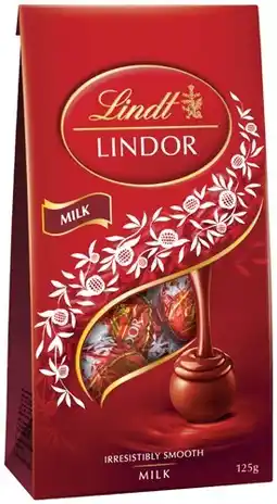 IGA Lindt Lindor Chocolate Bag 123‑125g Selected Varieties offer