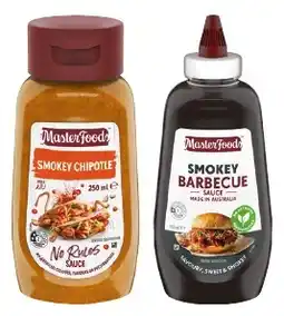IGA MasterFoods No Rules Sauce 250mL, Barbecue or Tomato Squeezy Sauce 500mL Selected Varieties offer