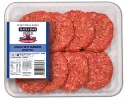 IGA Slape & Sons Aussie Beef Burgers Value Pack 800g offer