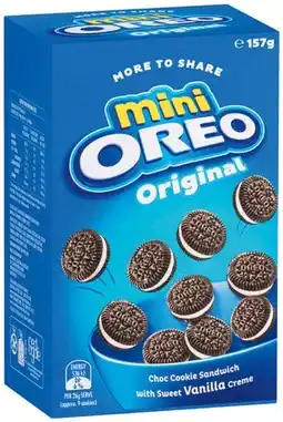 IGA Oreo Mini Cookies 157g or Nobby’s Beef Jerky 25g Selected Varieties offer