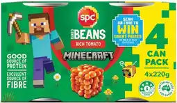 IGA SPC Baked Beans, Spaghetti or Spag‑A‑Saurus 4x220g Selected Varieties offer