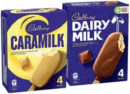 IGA Cadbury Ice Cream Sticks 4 Pack or Minis 6 Pack Selected Varieties offer