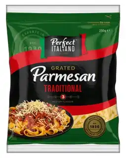 IGA Perfect Italiano Traditional Grated Parmesan Cheese 250g offer