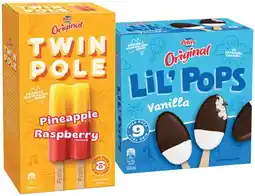 IGA Peters Original Lil’ Pops Ice Cream 9 Pack or Twin Pole 8 Pack Selected Varieties offer