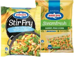 IGA Birds Eye SteamFresh Vegetables 450g or Stir Fry 500g Selected Varieties offer