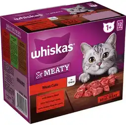 IGA Whiskas So Meaty or So Fishy Wet Cat Food 12x85g Selected Varieties offer