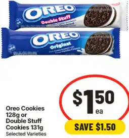 IGA Oreo Cookies 128g or Double Stuff Cookies offer