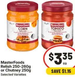 IGA MasterFoods Relish or Chutney offer