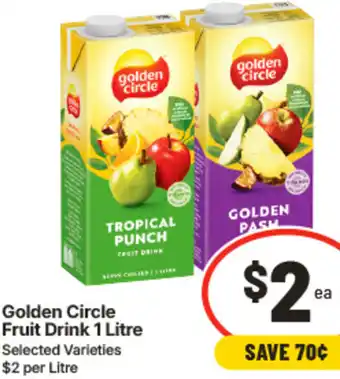 IGA Golden Circle Fruit Drink offer