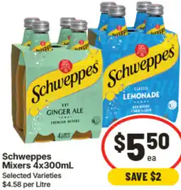 IGA Schweppes Mixers offer