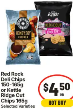 IGA Red Rock Deli Chips or Kettle Ridge Cut Chips offer