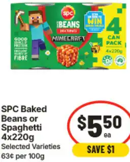 IGA SPC Baked Beans or Spaghetti offer