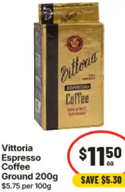 IGA Vittoria Espresso Coffee Ground offer