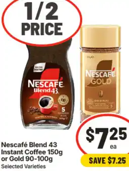 IGA Nescafé Blend 43 Instant Coffee or Gold offer