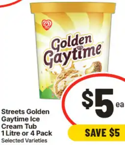 IGA Streets Golden Gaytime Ice Cream Tub offer