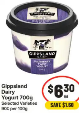 IGA Gippsland Dairy Yogurt offer