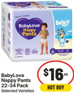 IGA BabyLove Nappy Pants offer