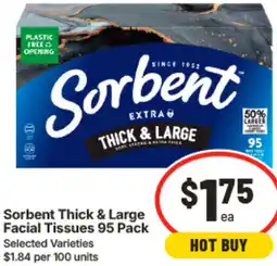 IGA Sorbent Facial Tissues offer