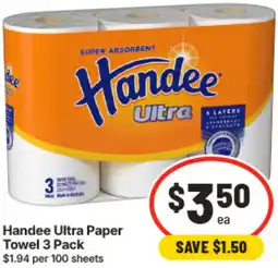 IGA Handee Ultra Paper Towel offer