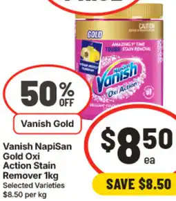 IGA Vanish Napisan Gold Oxi Action Stain Remover offer